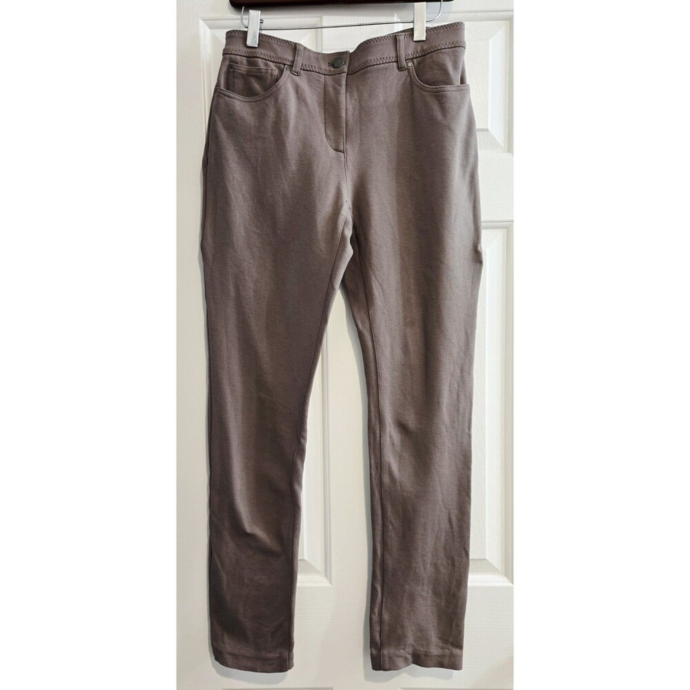 Chico's Size 00 (XS) So Slimming Knit Pants Womens Regular Taupe Brown Stretch